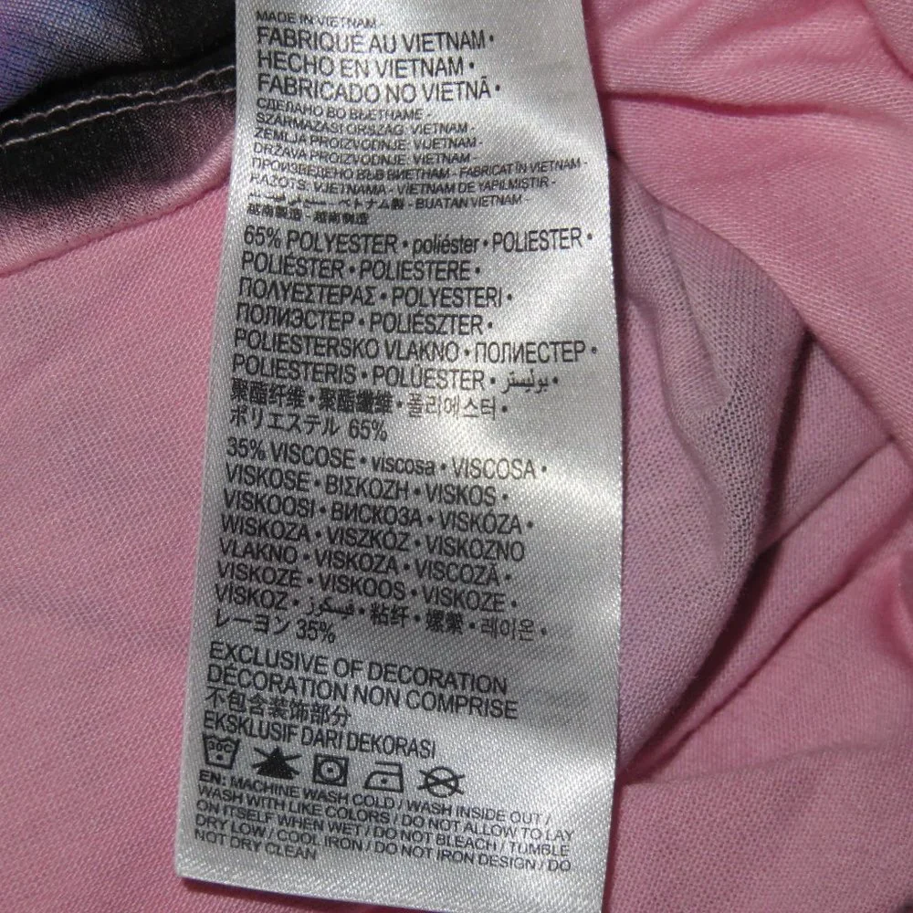 NWOT Hurley Pink Spiral Tie-Dye Crop Tee - Picture 6 of 6
